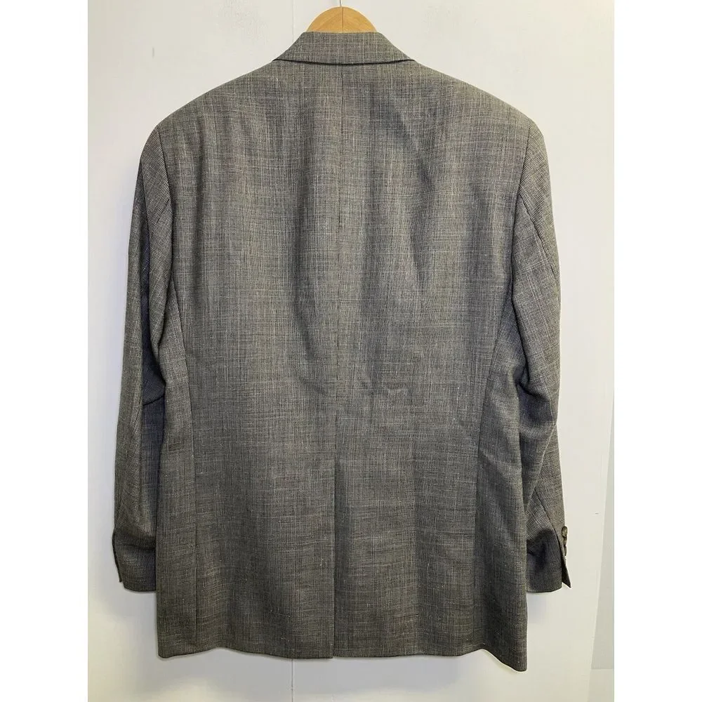 Chaps Ralph Lauren Blazer Jacket Mens 40R Regular Grey Wool, Linen Sport‎ Coat